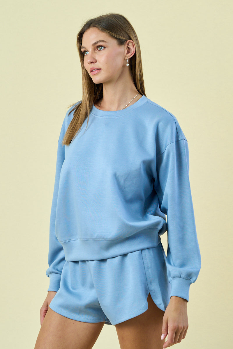 Soft Texture Relaxed Fit Sweatshirt