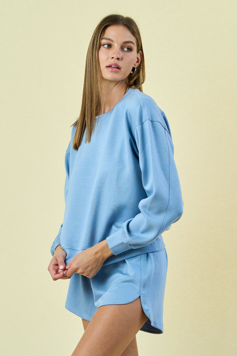 Soft Texture Relaxed Fit Sweatshirt