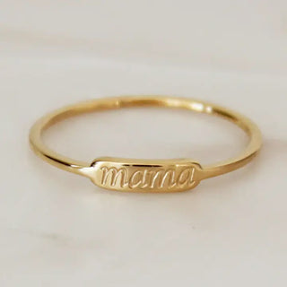 Mama Band Ring in Gold