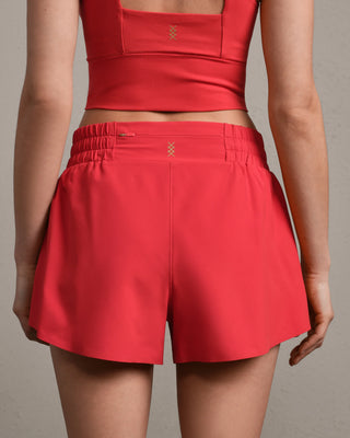 Mirage Lined Short in Cabana Red