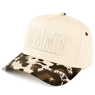 Mommin Trucker Hat in Cow