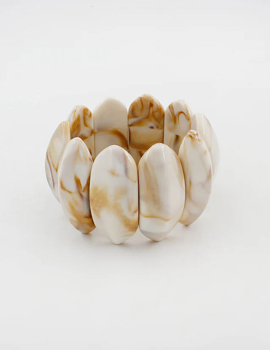 Natural Cream Acrylic Bracelet