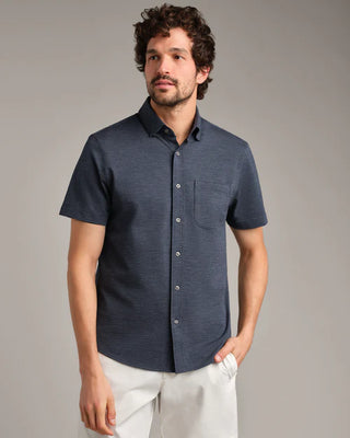 Commuter® Seersucker Button Down in Navy Chambray