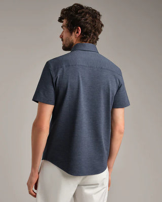 Commuter® Seersucker Button Down in Navy Chambray