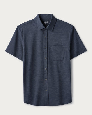 Commuter® Seersucker Button Down in Navy Chambray