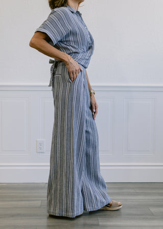 100% Organic Cotton Stripe Trousers
