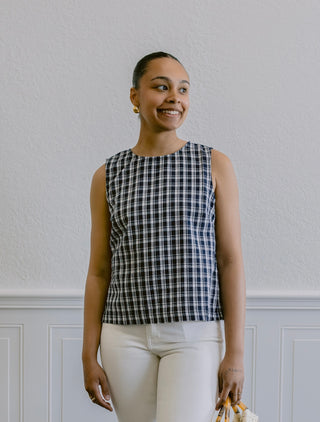 Gingham Sleeveless Top