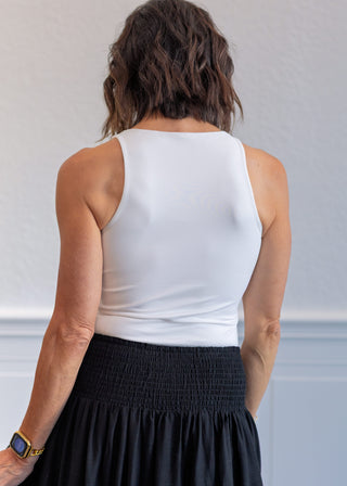 Maria Second Skin Tank Top in White