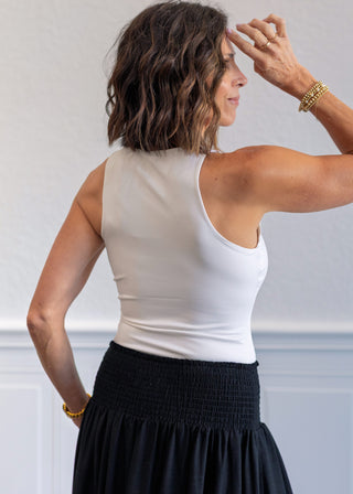Maria Second Skin Tank Top in White