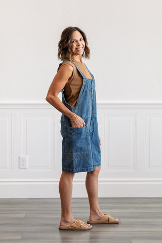 Front Button Denim Romper