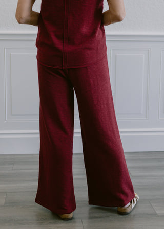 Slub Tank & Pant Set in Cabernet