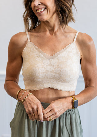 Spaghetti Strap Bralette in Nude