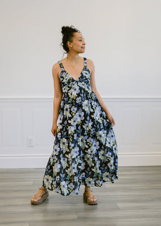 Floral Maxi Dress in Blue