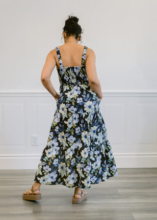 Floral Maxi Dress in Blue