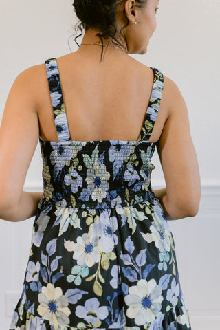 Floral Maxi Dress in Blue