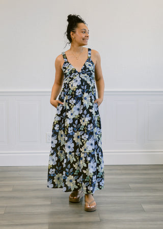 Floral Maxi Dress in Blue