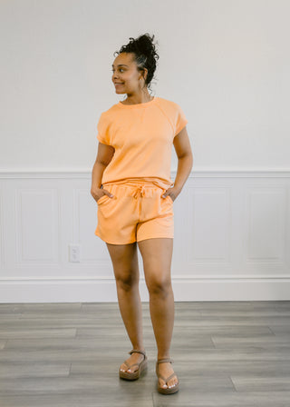 Crew Neck Sleeveless Top & Shorts Set