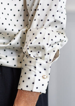 Polka Dot Satin Shirt
