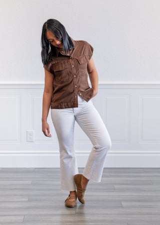 Kelsey High Rise Ankle Flare Jeans