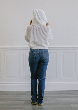 USA Flag Knit Hootie in White