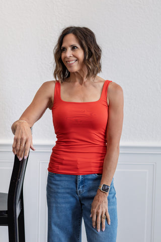 Signature Second Skin Tank Top in Cherry