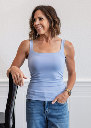 Signature Second Skin Tank Top in Perri Blue