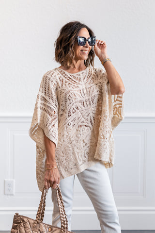 Beach Crochet Cover Up in Natural