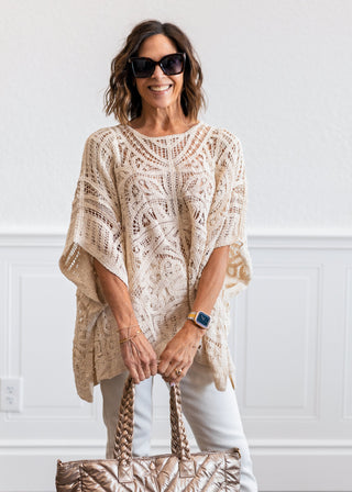 Beach Crochet Cover Up in Natural