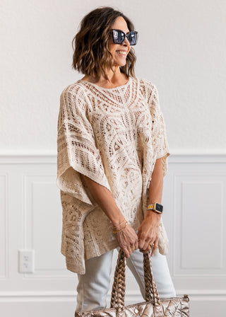 Beach Crochet Cover Up in Natural
