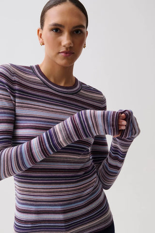 Pistola Madison Long Sleeve Stripe Crew Neck Tee