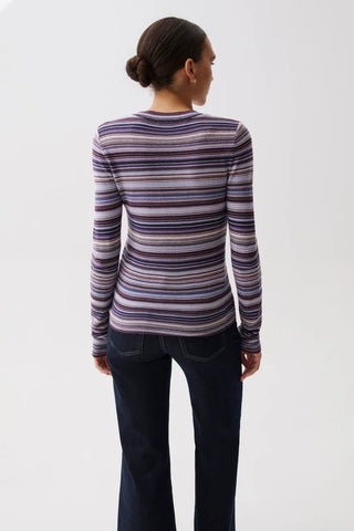 Pistola Madison Long Sleeve Stripe Crew Neck Tee