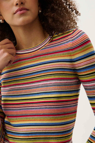 Pistola Madison Long Sleeve Knit Top - Multi Stripe