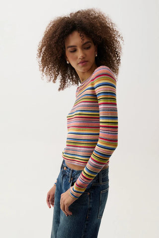 Pistola Madison Long Sleeve Knit Top - Multi Stripe