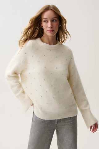 Pistola Luna Embellished Sweater - Winter White