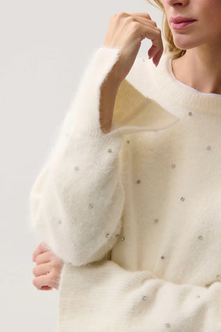 Pistola Luna Embellished Sweater - Winter White