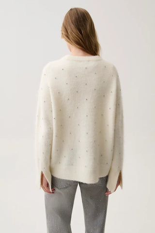 Pistola Luna Embellished Sweater - Winter White