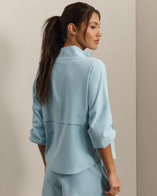 Mirage Anorak Top in Pool Blue