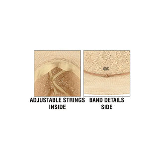 Packable Panama Hat in Beige