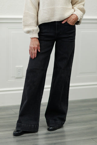Pistola® Lana Double Button High Rise Wide Leg Jeans