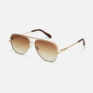 HIGH KEY TWIST | Brushed Gold Frame / Sepia Lens