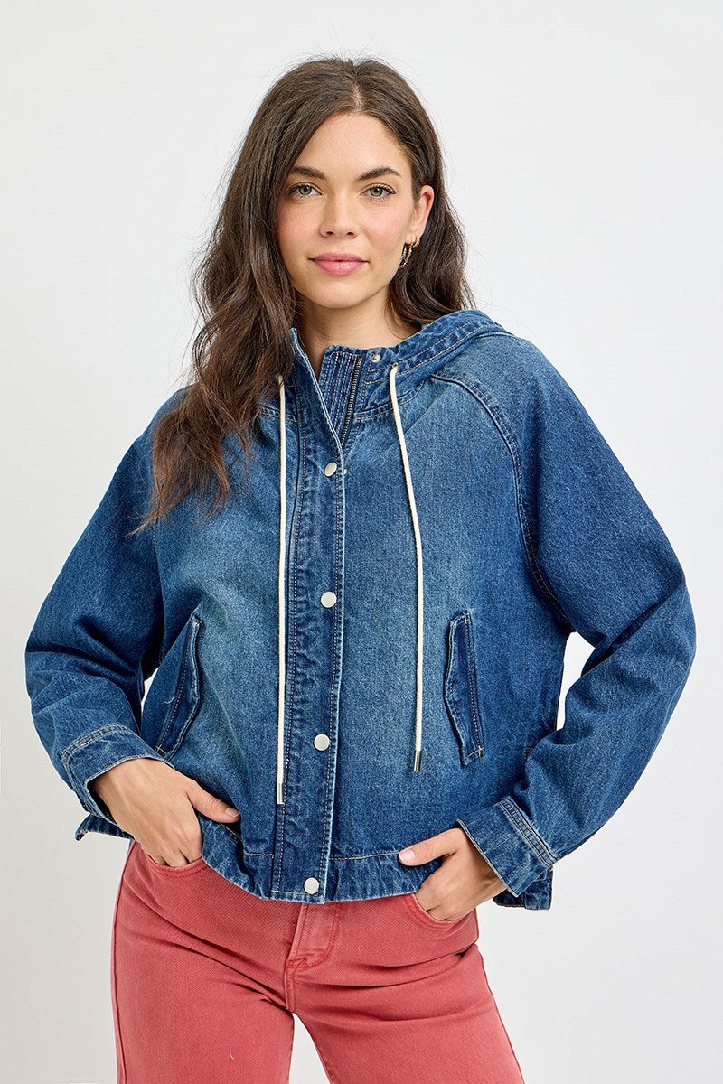 Raglan Sleeve Jacket with Hood