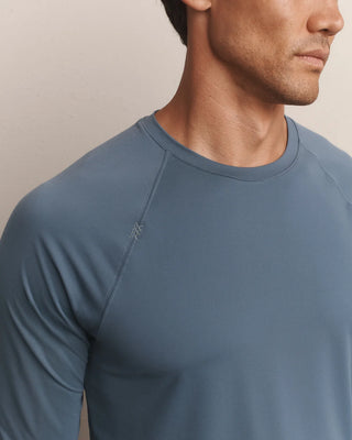 The Reign Long Sleeve in Shadow Blue – Men's Performance Shirt by Rhone