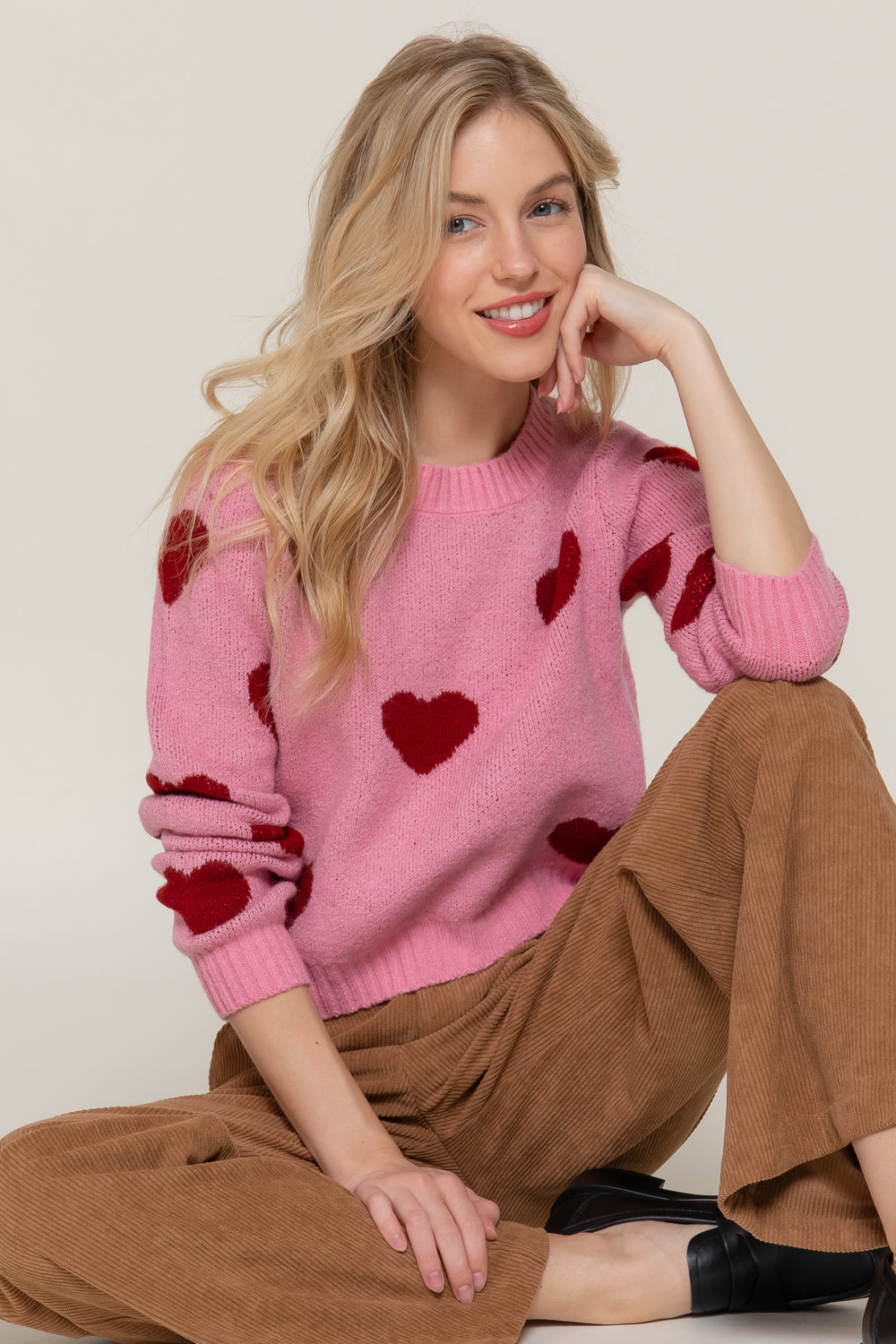 Heart Jacquard Sweater