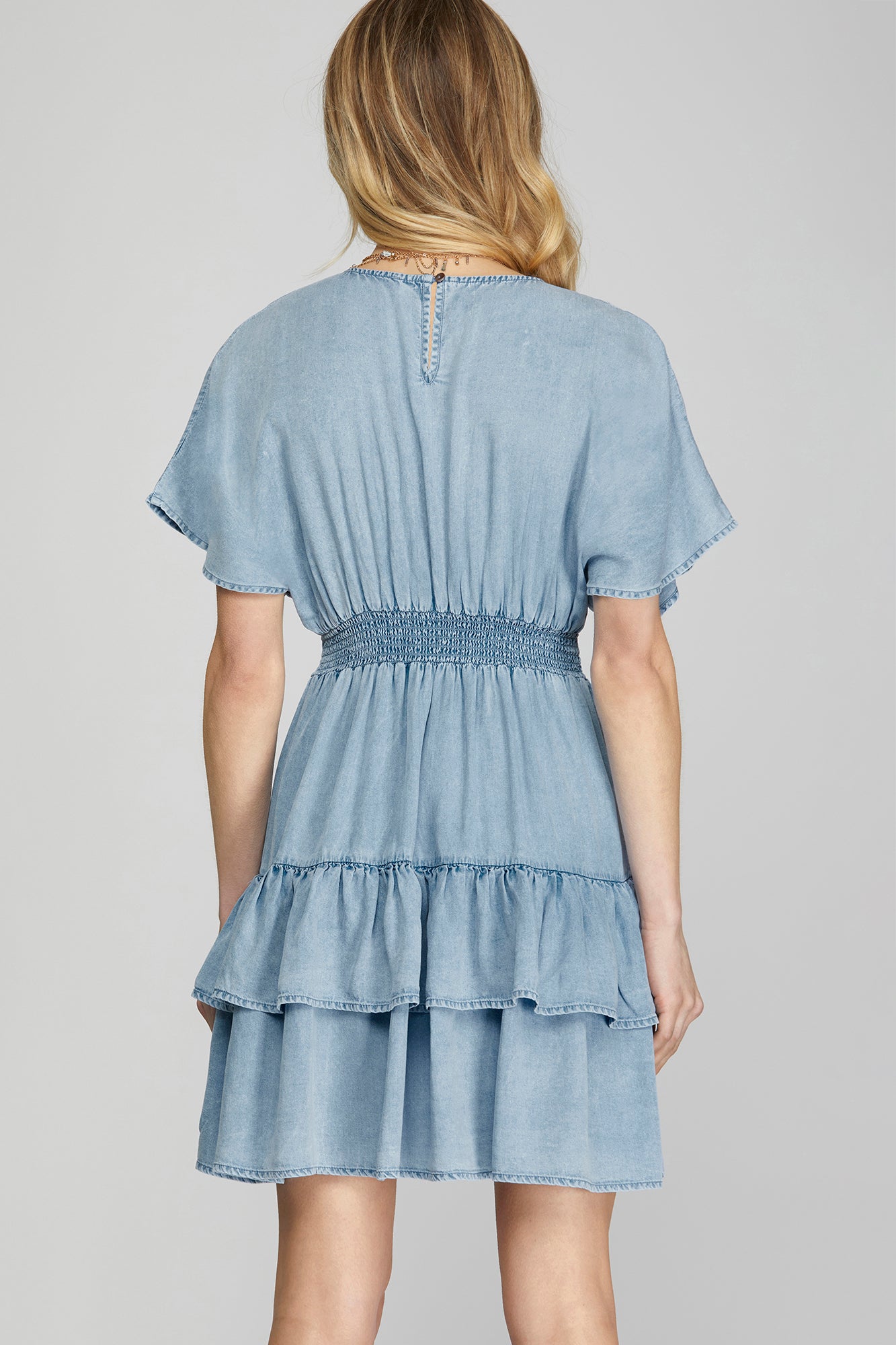 Tencel Smock Waist Dress