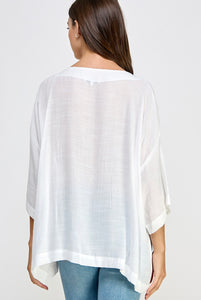 Oversized Top with Blousy Sleeves