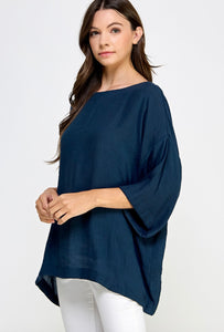 Oversized Top with Blousy Sleeves in Lime