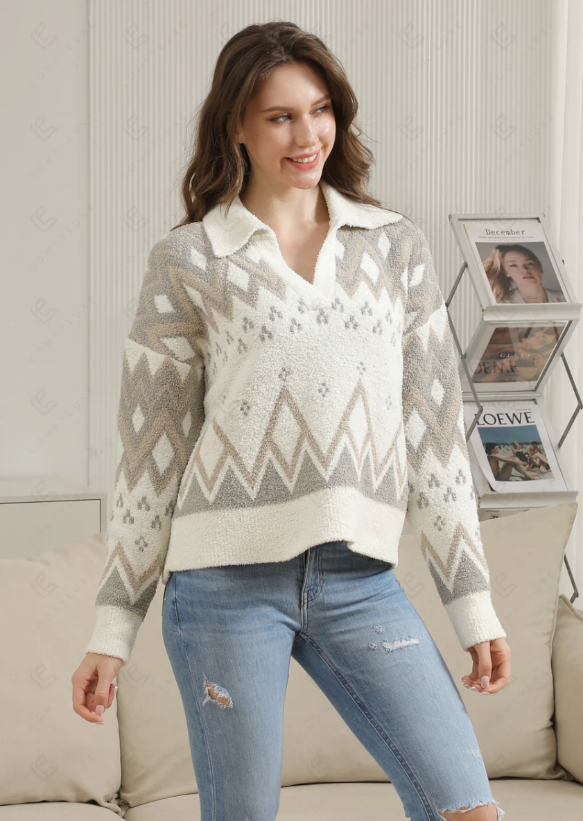 Tribal Collar Pullover