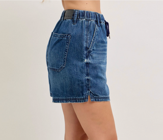 Judy Blue Dk. Blue Baggy Lightweight Shorts