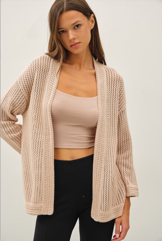 Pointelle Fall Vibe Cardigan