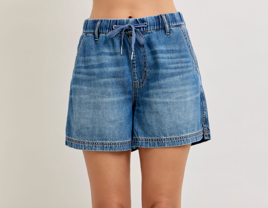 Judy Blue Med. Blue Baggy Lightweight Shorts